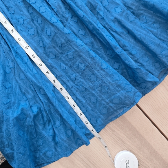 Tecovas Blue Smocked Waist Mini Dress Size L - Picture 5 of 8